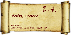 Dömény Andrea névjegykártya