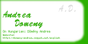 andrea domeny business card