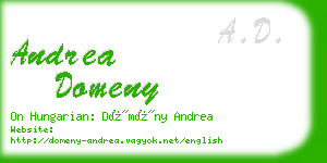 andrea domeny business card